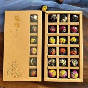 Квітковий чай 120г 18 кульок Перлини дракона, подарункова
